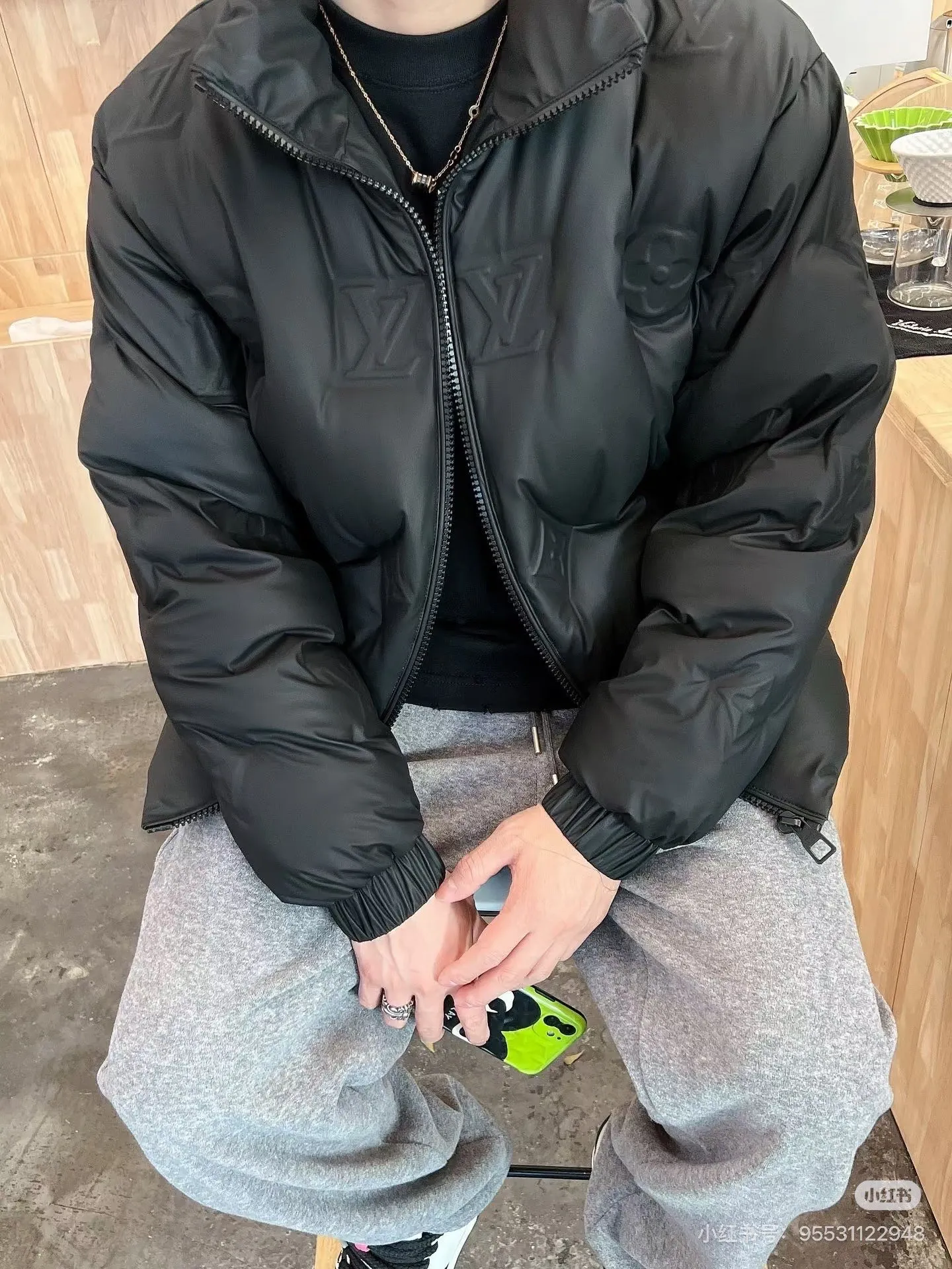 Louis Vuitton/Louis Vuitton embossed embossed down jacket